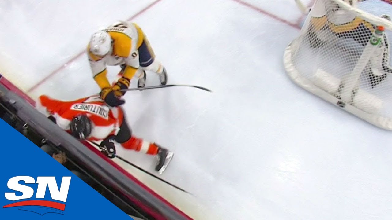 Vidéo: Sean Couturier PÈTE UNE COCHE!!!!!!