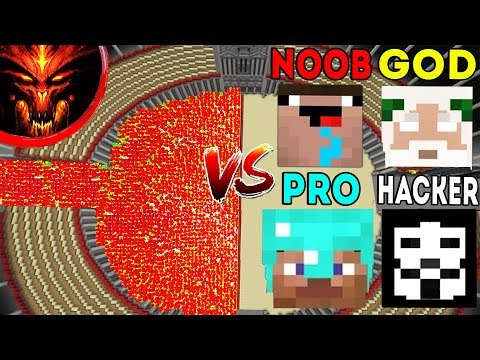 EPIC Minecraft Battle: Noob vs PRO vs HACKER vs GOD