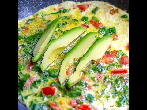 Healthy and Delicious Avocado Omelette Recipe with Spinach and Tomato