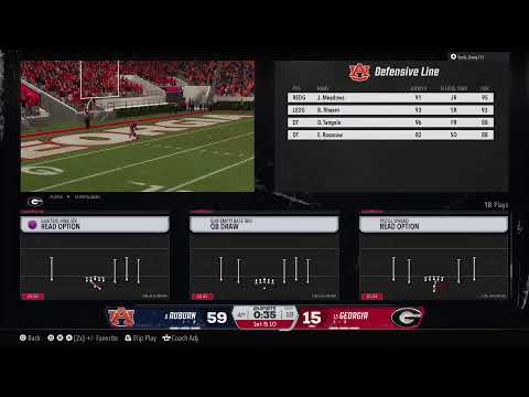 TTT26 college league #8 Auburn vs #15 Georgia