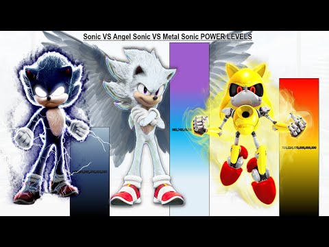 Sonic VS Angel Sonic VS Metal Sonic POWER LEVELS - Sonic 1 / Sonic 2 / Sonic 3 / Sonic 4