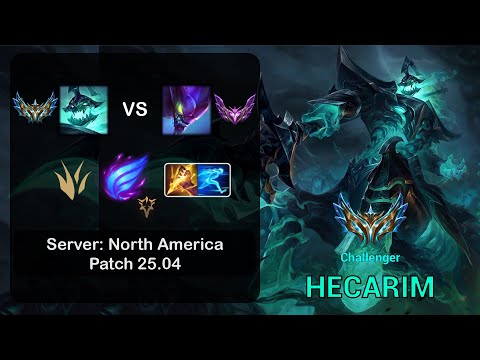 Hecarim Jungle vs Kha'Zix - NA Challenger - Patch 25.04