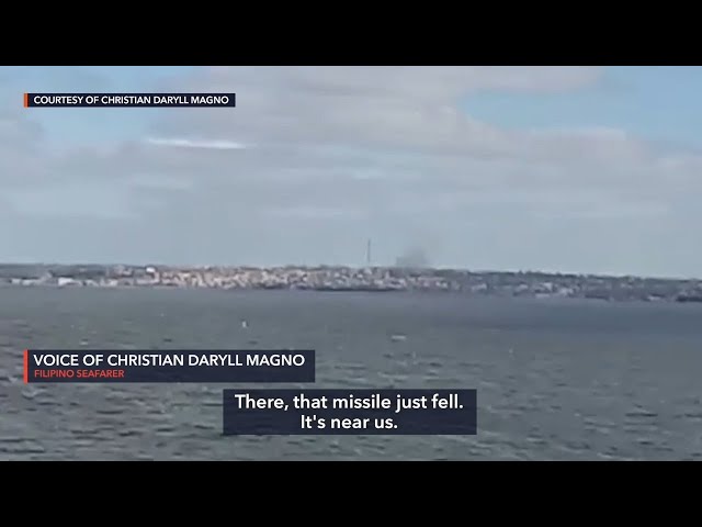 WATCH: Filipino seaman’s video of missile landing on Ukraine