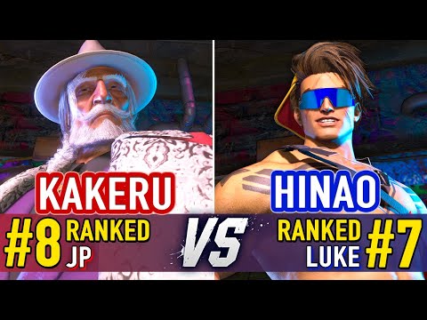 SF6 🤜 Kakeru (#8 Ranked JP) vs Hinao (#7 Ranked Luke) 🤛 SF6 High Level Gameplay