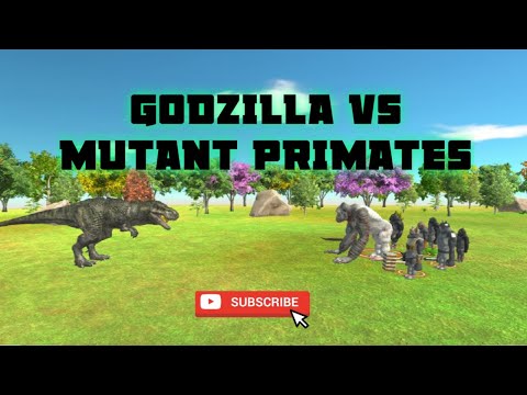 Godzilla vs All Units (Mutant Primates) - Animal Revolt Battle Simulator