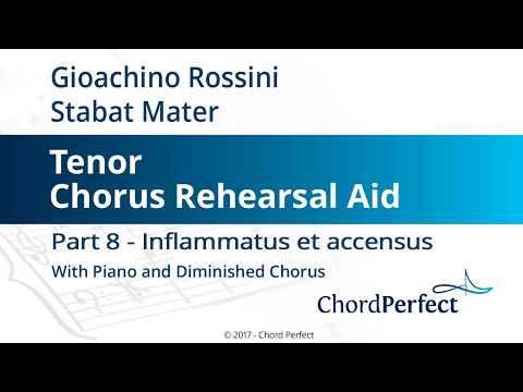Rossini's Stabat Mater Part 8 - Inflammatus et accensus - Tenor Chorus Rehearsal Aid