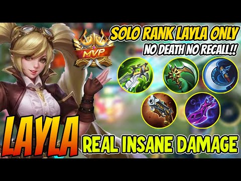 LAYLA BRUTAL DAMAGE DELETE ALL ENEMY MONSTER GOLD LANE  - Layla Best Build 2022 ~ MLBB
