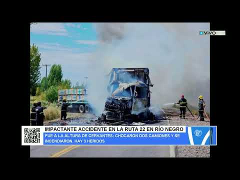 IMPACTANTE ACCIDENTE EN LA RUTA 22 EN RÍO NEGRO