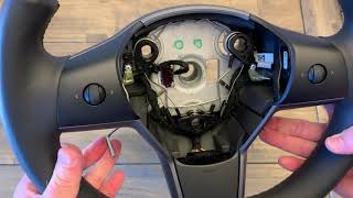 READ DESCRIPTION FIRST - How to remove and replace the Tesla Model 3 steering wheel