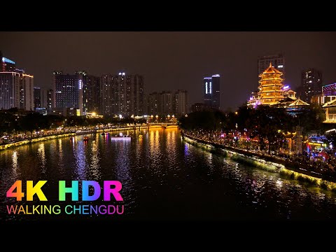 [4K HDR]Caminhando em Chengdu, onde há mulheres bonitas e vinhos finos.#chengdu #china #walking