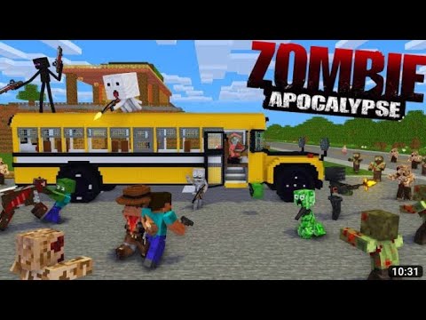 ATTACK IN MONSTER SCHOOL 🏫 ZOMBIE APOCALYPSE HEROBRINE 🌍.