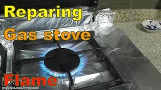 Repairing gas stove flame