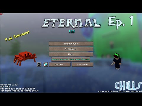 MC Eternal Ep. 1 "First Look! Village!!" Minecraft 1.12.2 Modpack