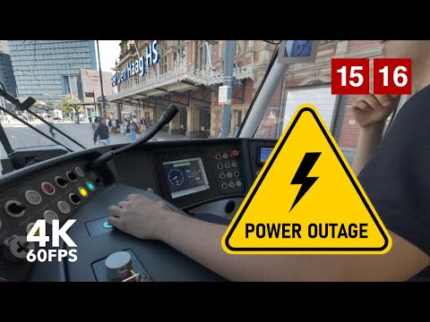 Sudden loss of power?! | 🚊 HTM Line 16-15 | 🇳🇱 The Hague | 4K Tram Cabview | Siemens Avenio