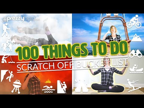 100 Things to Do Bucket List Scratch Poster