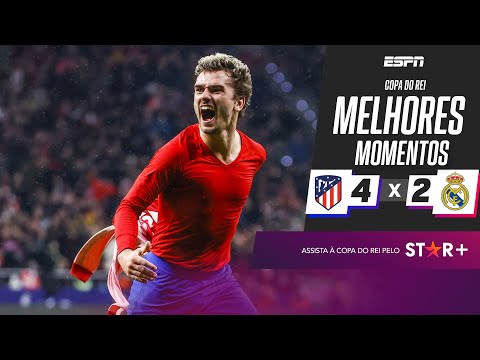 Gols e lances de Atlético de Madri x Real Madrid