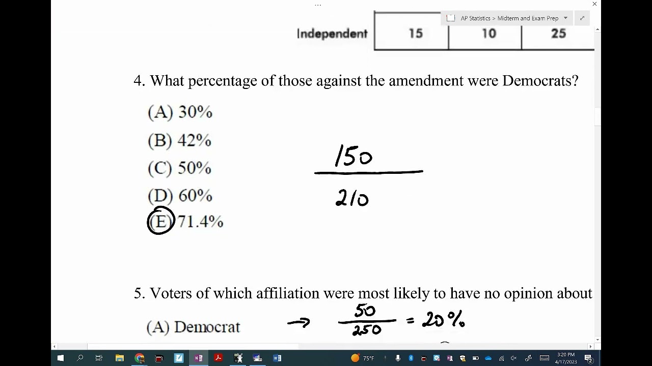 AP Statistics Exam Review - Unit 1 Part 1 (#1-9)