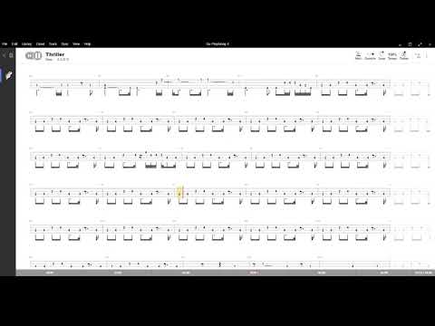 Thriller ( Michael Jackson ) ,Tablatura e base Senza Basso - Backing bass track - NO BASS