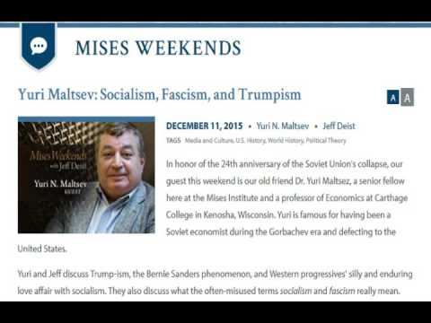 Yuri Maltsev: Socialism, Fascism, and Trumpism