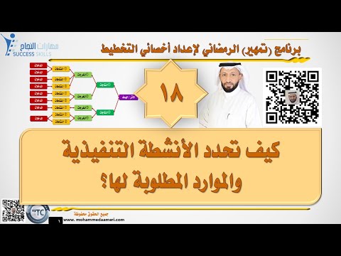 كيف تحدد الأنشطة التنفيذية والموارد المطلوبة لها؟ مع د. محمد العامري
