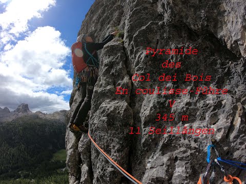 Col dei Bos (Cima Bois), En coulisse Führe, Südostwand, parete sud-est