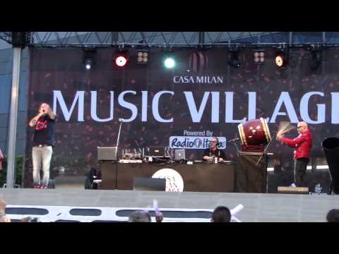 "Rossoneri" Emis Killa e Saturnino a Casa Milan - Milano - 11.09.15