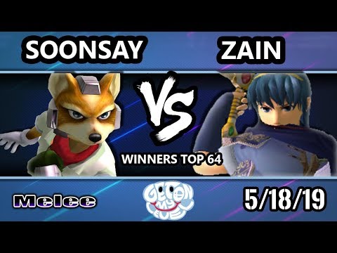 GOML 2019 SSBM - PG | Zain (Marth) Vs. Soonsay (Fox) Smash Melee Tournament Winners Top 64