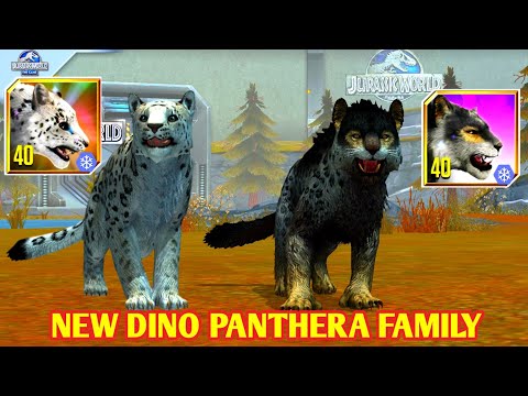 NEW‼️ UNRELEASED DINO PANTHERA FAMILY FIRST LOOK & BATTLE | JURASSIC WORLD GAME