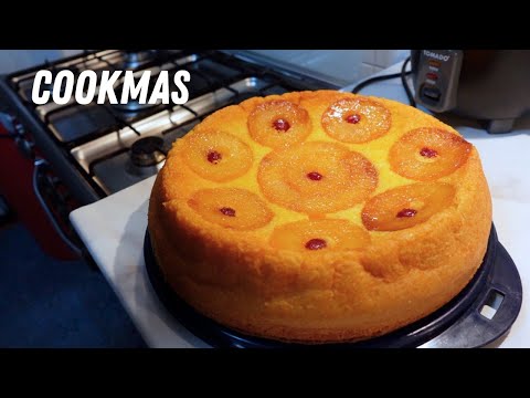Tropisch Surinaamse upside down ANANAS CAKE met BIGARREAUX bakken - moeders recept - CookMas 24/25