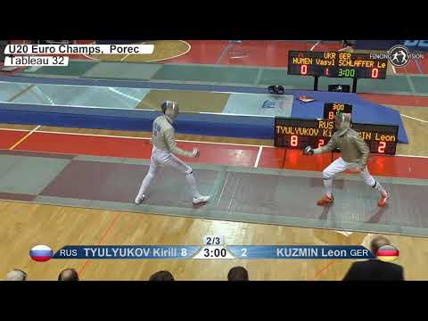 2020 xx T32 16 M S Individual Porec CRO ZC Juniors RED KUZMIN GER vs TYULYUKOV RUS
