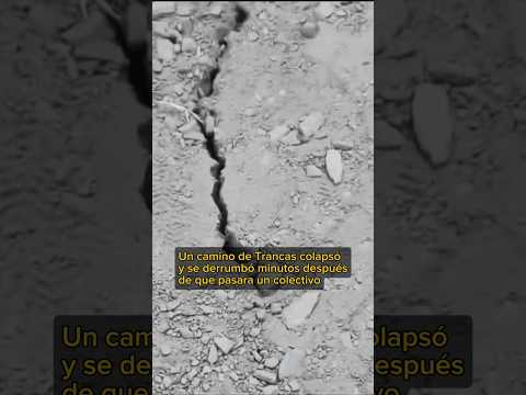 Un camino colapsó minutos después de que pasara un colectivo ⚠️