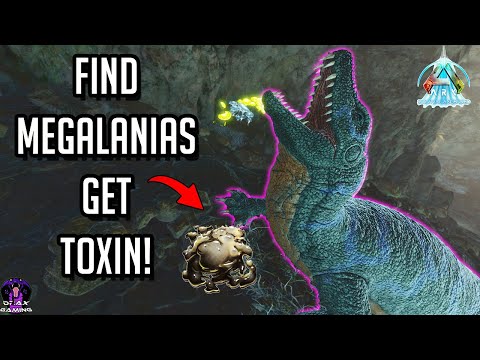 How to get MEGALANIA TOXIN on The Island !! | Spawn issue Trophy for Boss Ark Survival Ascended ASA