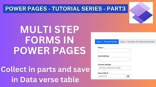 Download the video "Power Pages (Part 4) - How to build Multi Step forms in Power Pages"