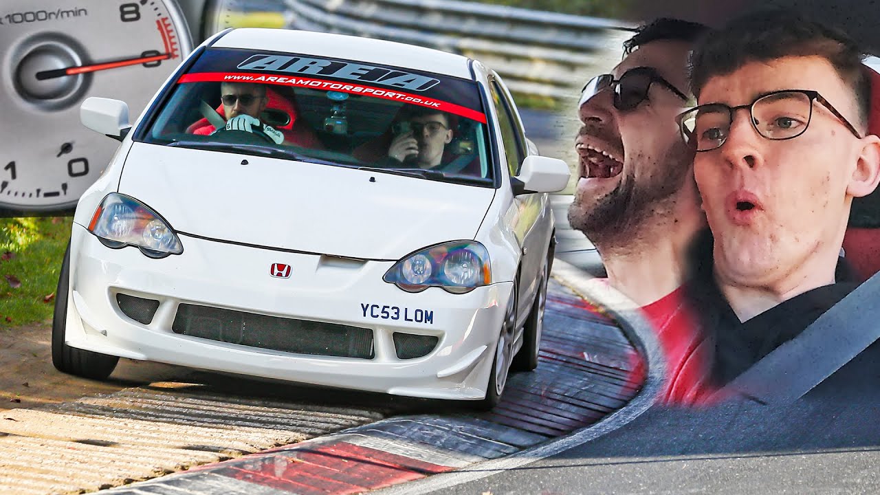 ON THE LIMIT in Honda Integra DC5 Type R! // Nürburgring