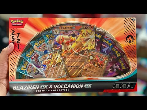 Opening the Amazon EXCLUSIVE Blaziken ex & Volcanion ex Premium Collection Box