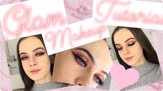 Pink &amp; Gold Glam Makeup Tutorial Collab W/ HeyItsEva ♡ | xo summer
