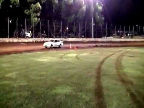 QLD 2012/13 STREET SEDAN TITLE KINGAROY SPEEDWAY 40 LAP FINAL.FROM THE INFIELD.