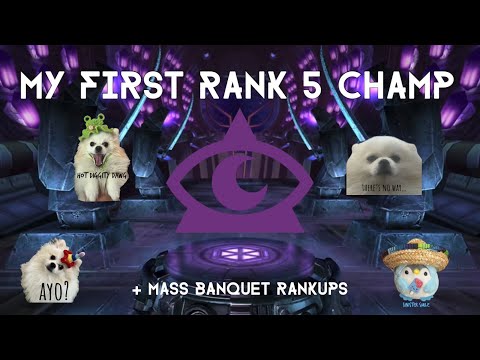 My First Ever Rank 5 Champion! Top 300 Banquet Mass Rankups | MCOC