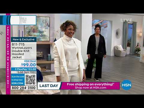 WynneLayers – Doppelt gestrickte Kapuzenjacke mit Kordelzug