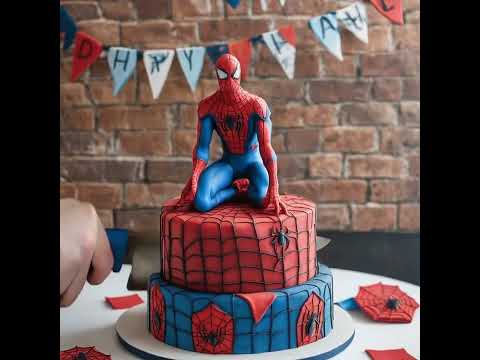 Ultimate Spider-Man Fondant Cake 2025 – Web-Slinging Surprise!