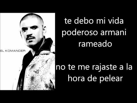 El Komander - Cuernito Armani Letra Lyrics