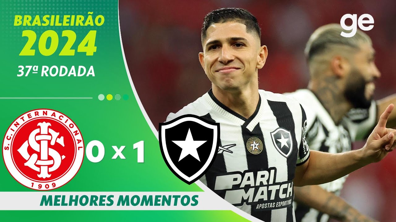 VÍDEO | Gol e melhores momentos da vitória do Botafogo sobre o Internacional no Beira-Rio