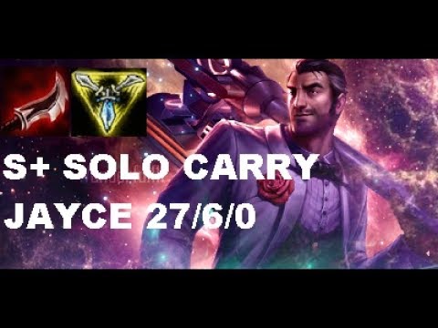 Unstoppable Ranked Jayce Carry 27/6/0 in 26 Minutes!!! // No Assist Game