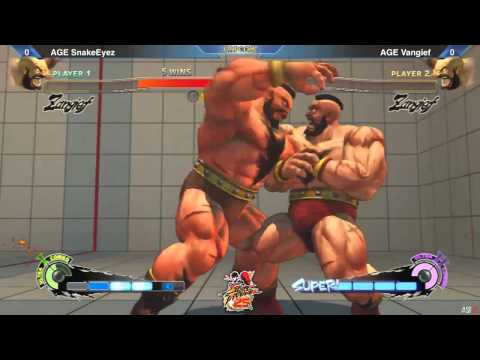 SSF4:  AGE SnakeEyez vs AGE Vangief - SF25th LA Qualifier Top 32