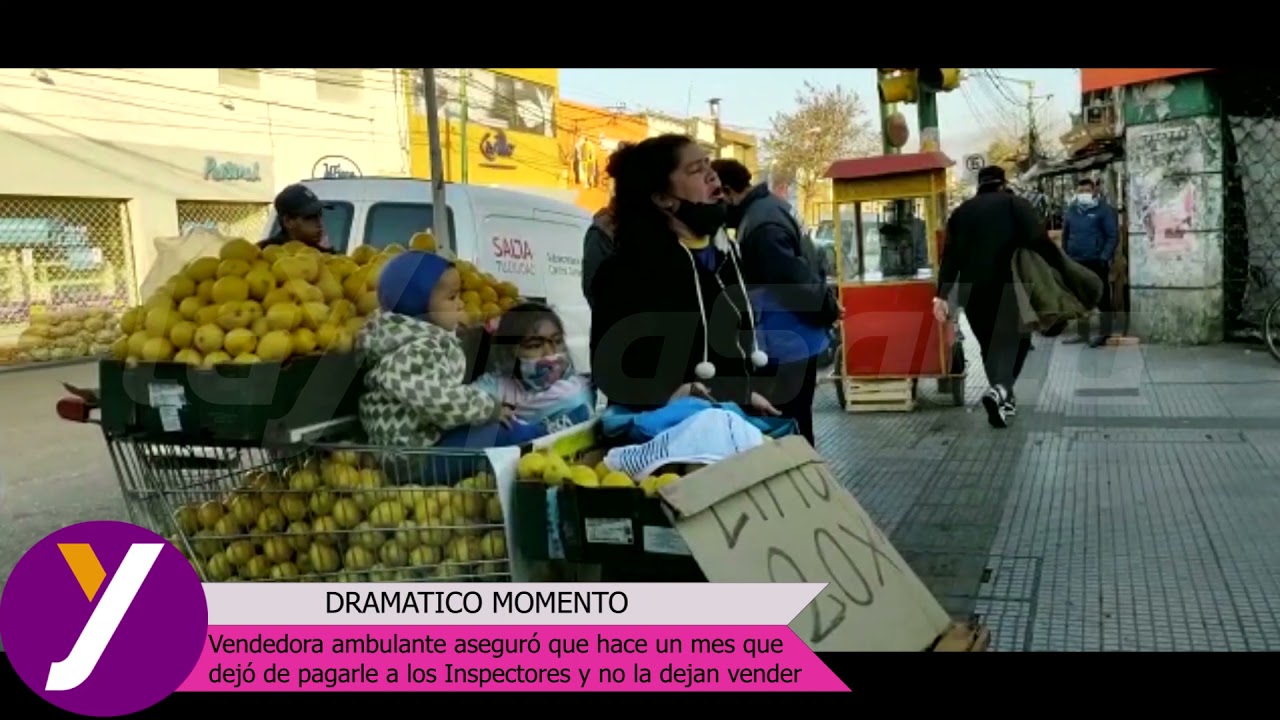 LA YAPA SALTA -MOMENTO DRAMATICO, vendedora ambulante pide a control municipal que la dejen trabajar
