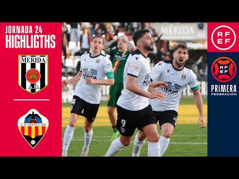 Resumen #PrimeraFederación | AD Mérida 2-1 CD Castellón | Jornada 24, Grupo 2