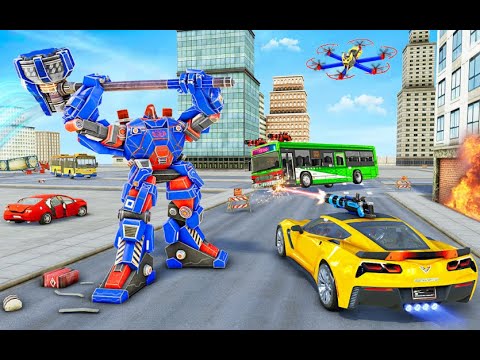 Bus Robot Car Game: Drone Robot Transforming Game Game Hippo Studio Android Gameplay