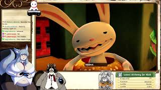 A tanuki and his weather ghost tell a dog and rabbit to defeat euro-trash vampires