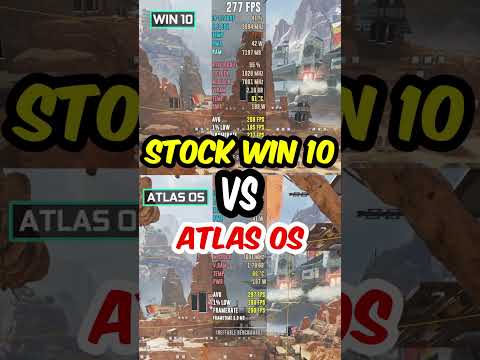 Atlas OS vs Windows 10: Gaming Performance Test #shorts