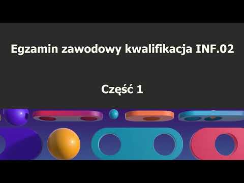 Egzamin zawodowy kwalifikacja INF.02 - Część 1 - Urządzenia 🔥